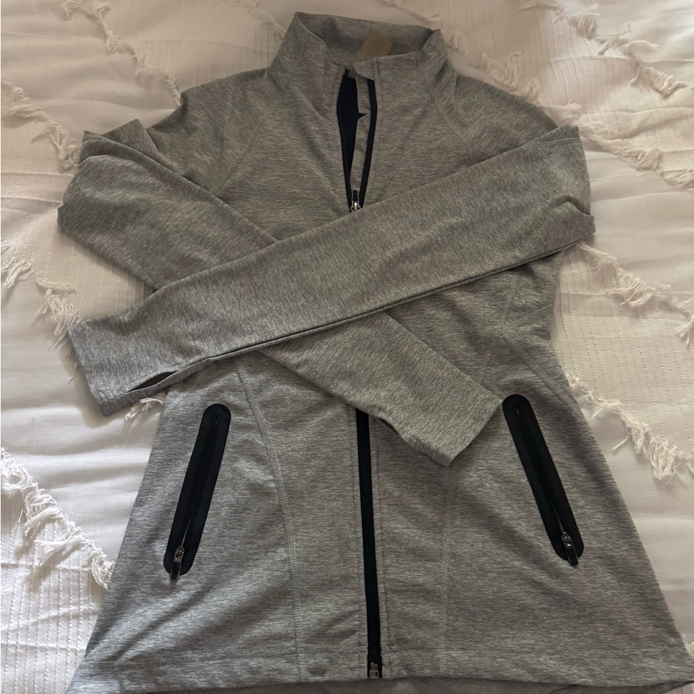 Shape Gray Full-Zip Jacket With Black Accents - image 1